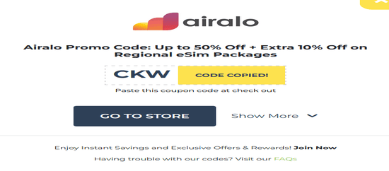 Airalo Copy Promo