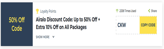 Airalo Show Coupon
