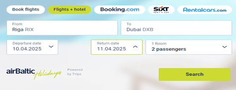 Flights + Hotel airBaltic