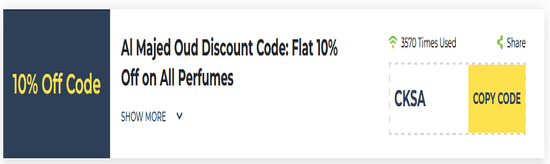 Al Majed Oud Show Coupon