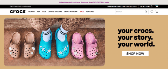 Crocs Website