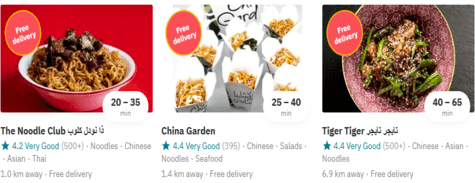 Deliveroo Chinese Foods