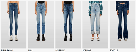 The store features a fantastic choice of jeans for women