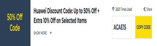 Huawei Show Coupon