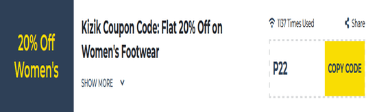 Kizik Show Coupon