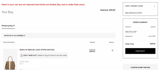 Michael Kors discount applied
