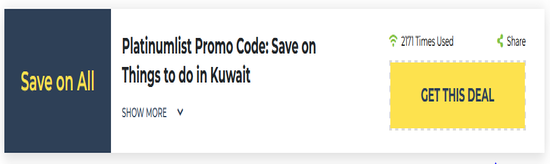 Platinumlist Show Coupon