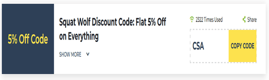 squatwolf Show Coupon