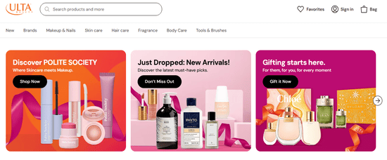 Ulta Beauty Website