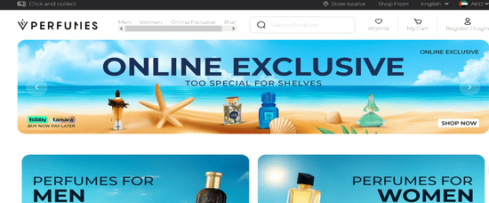 V Perfumes Website