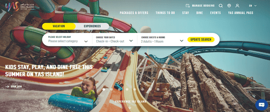 Yas Island Website